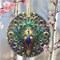 Christmas Ornament - Peacock Decor Round Ceramic - Peacock Hanging Ornament - Christmas Tree Decor - Ornaments for Christmas Tree - Gifts for Peacock Lovers - Peacock Themed Gifts